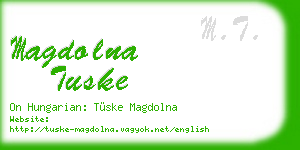 magdolna tuske business card